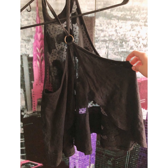 embroidered + beaded mesh halter top - Picture 4 of 4